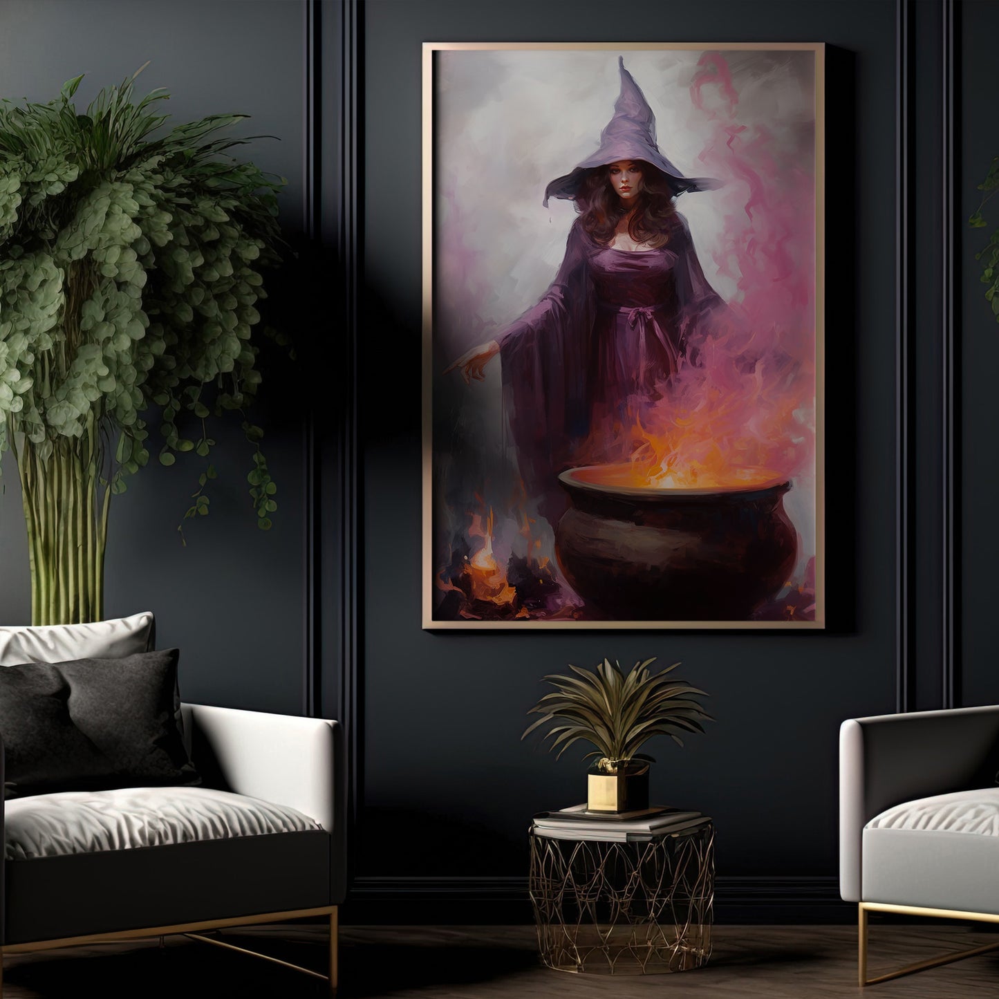 A Witch's Power, Gothic Canvas Painting, Mystery Witch Wall Art Decor, Poster Gift For Witch Lovers