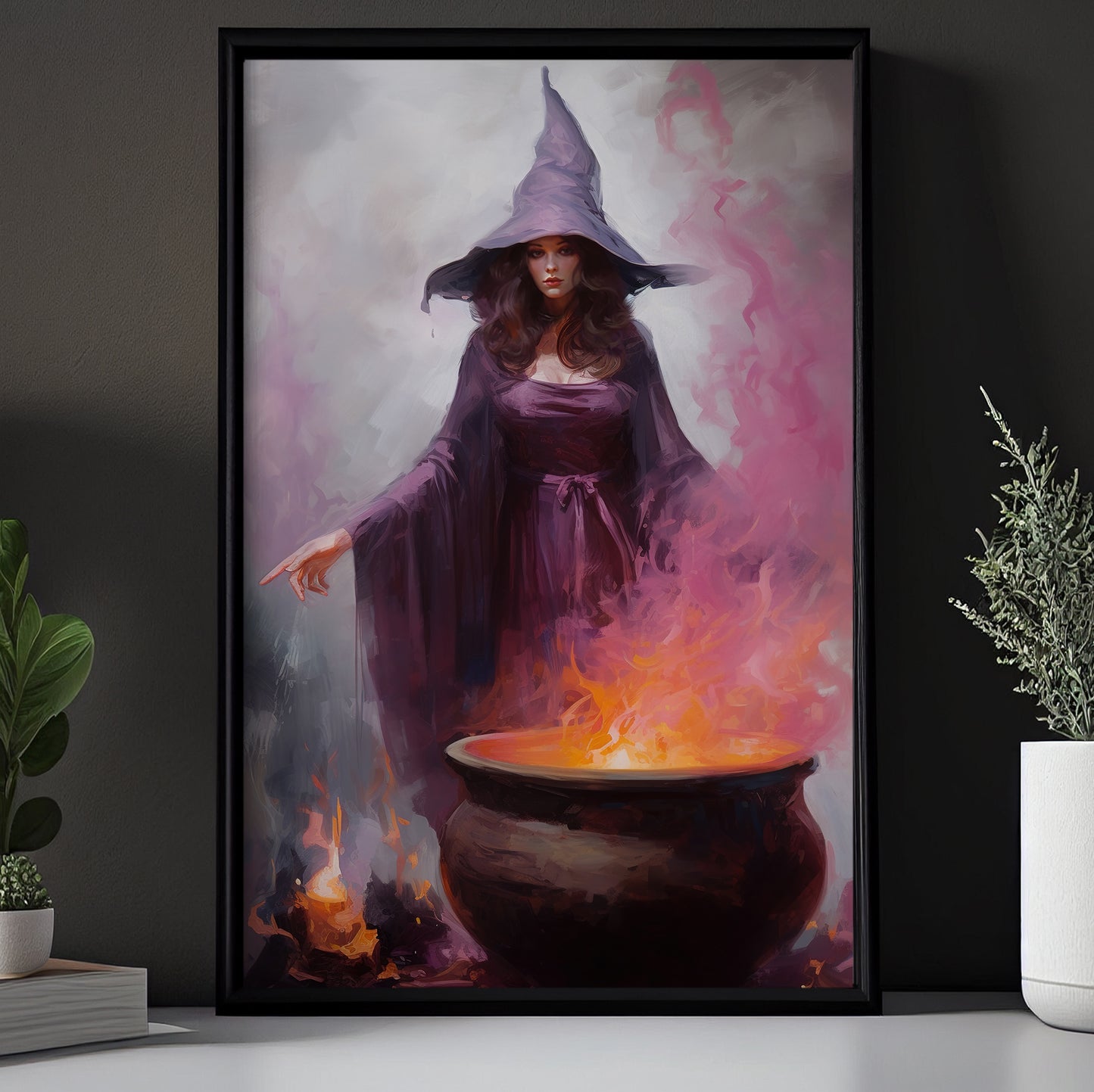 A Witch's Power, Gothic Canvas Painting, Mystery Witch Wall Art Decor, Poster Gift For Witch Lovers