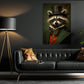 Elegant Raccoon Gentleman, Victorian Raccoon Canvas Painting, Victorian Animal Wall Art Decor, Poster Gift For Raccoon Lovers