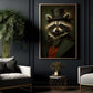 Elegant Raccoon Gentleman, Victorian Raccoon Canvas Painting, Victorian Animal Wall Art Decor, Poster Gift For Raccoon Lovers