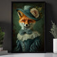 The Fashionable Fox, Victorian Fox Canvas Painting, Victorian Animal Wall Art Decor, Poster Gift For Fox Lovers