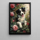 A Puppy’s Garden Adventure, Victorian Dog Canvas Painting, Victorian Animal Wall Art Decor, Poster Gift For Dog Lovers