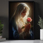 A Moment Of Reflection, Virgin Canvas Painting, Blessed Wall Art Decor, Poster Gift For Christian Lovers