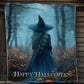 Happy Halloween, Witches Fleece Blanket - Sherpa Blanket, Halloween Blanket Gift For Witch Lovers