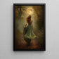 Mystic Moonlight Passage, Victorian Queen Canvas Painting, Morden Wall Art Decor, Poster Gift For Forest Lovers