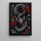 The Magic Of Snakes, Snake Canvas Painting, Gothic Wall Art Decor, Poster Gift For Snake Lovers