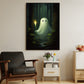 Ghost Hold The Candle, Ghost Canvas Painting, Dark Forest Wall Art, Spooky Poster Gift