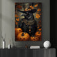 Victorian Raven Halloween Canvas Painting, Spooky Season Wall Art Decor, Halloween Poster Gift For Raven Lovers