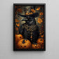 Victorian Raven Halloween Canvas Painting, Spooky Season Wall Art Decor, Halloween Poster Gift For Raven Lovers