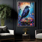 Regal Raven Canvas Painting, The Midnight Oracle Wall Art Decor, Poster Gift For Crown Lovers