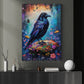 Regal Raven Canvas Painting, The Midnight Oracle Wall Art Decor, Poster Gift For Crown Lovers