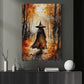 Halloween Witch Autumn Canvas Painting, Where Every Forest Hides A Spell Wall Art Decor, Spooky Season Poster Gift For Witch Lover