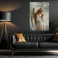 Graceful Angel Canvas Painting, Beautiful Guardian Angel Wall Art Decor, Poster Gift For Angel Lovers