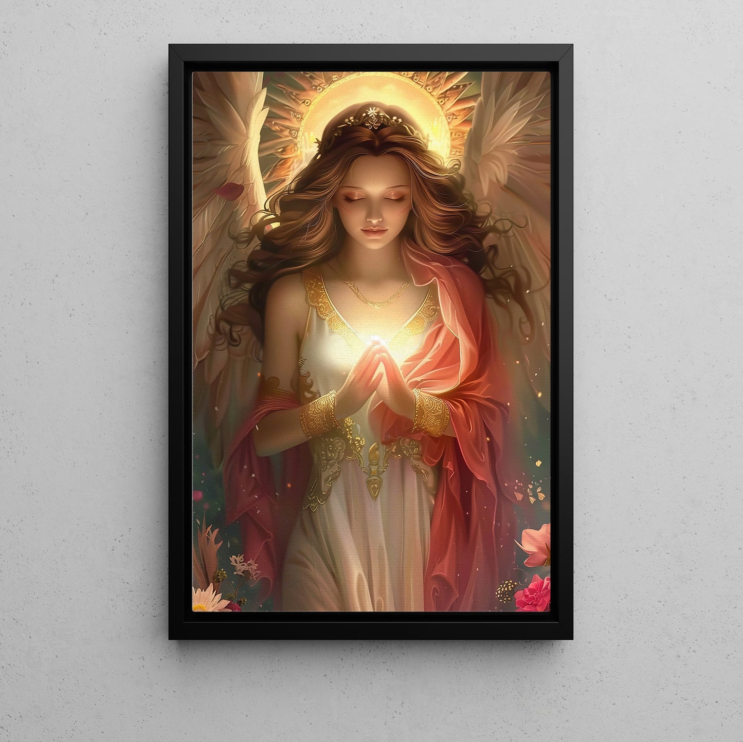 The Angel's Prayer, Angel Canvas Painting, Wall Art Decor Poster Gift For Angel Lovers