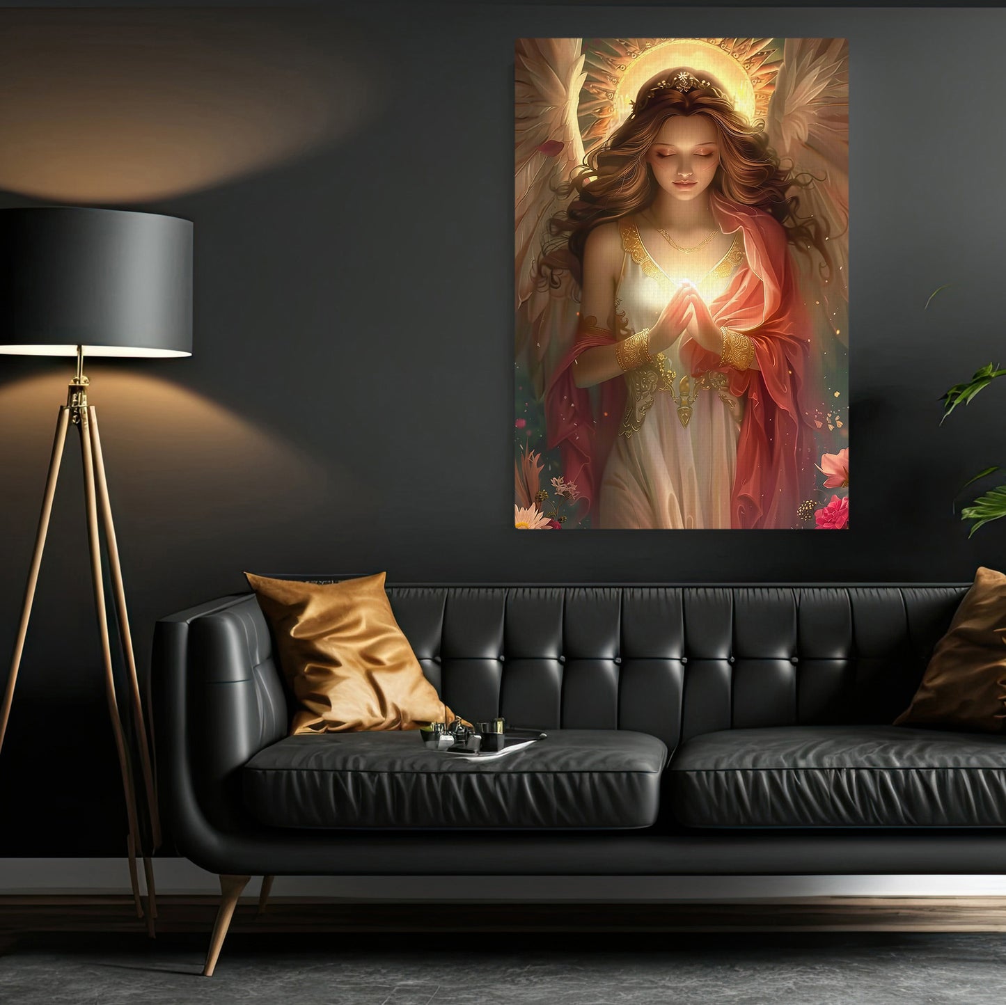 The Angel's Prayer, Angel Canvas Painting, Wall Art Decor Poster Gift For Angel Lovers