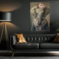Victorian Elephant Canvas Painting, Noble Elephant Lady Wall Art Decor, Poster Gift For Elephant Lovers