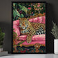 Leopard In The Limelight, Victorian Leopard Canvas Painting, Victorian Animal Wall Art Decor, Poster Gift For Leopard Lovers