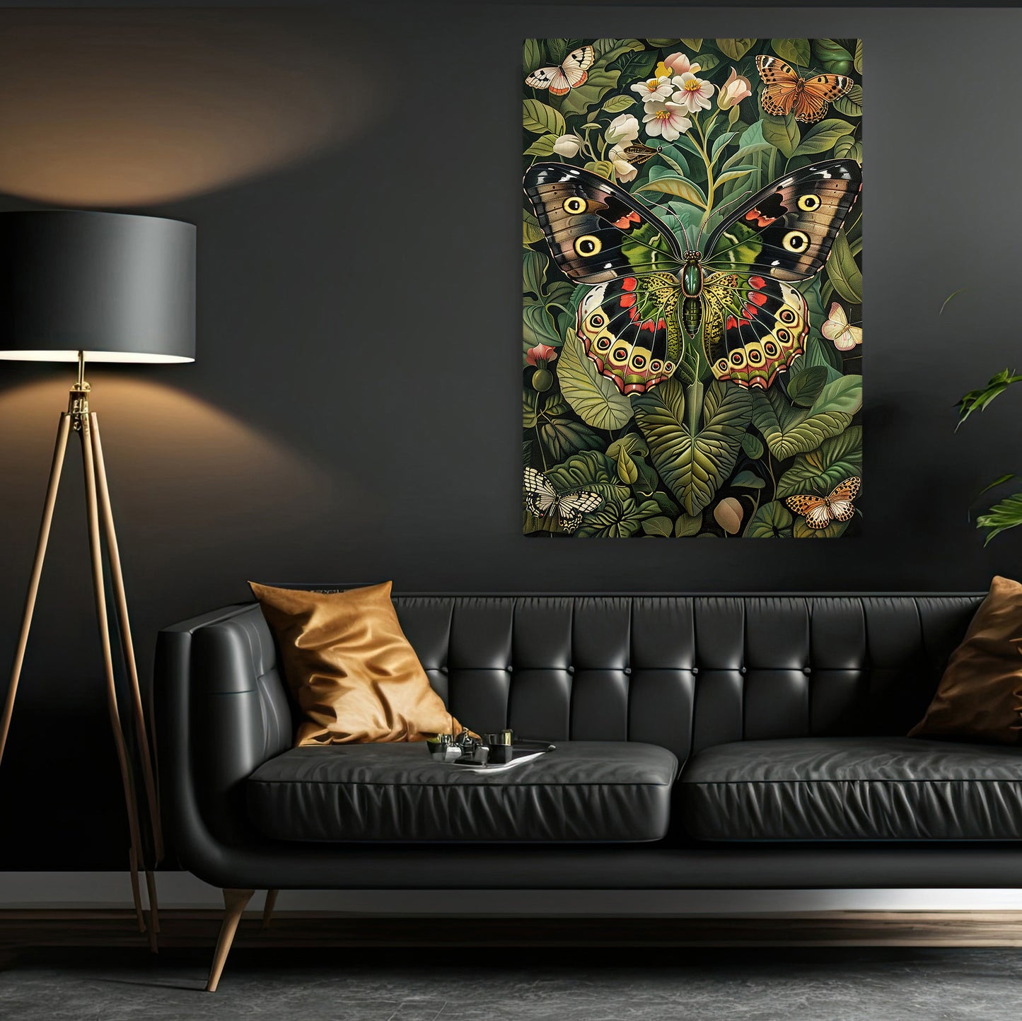 A Butterfly’s Paradise, Mystery Canvas Painting, Wall Art Decor, Poster Gift For Butterfly Lovers