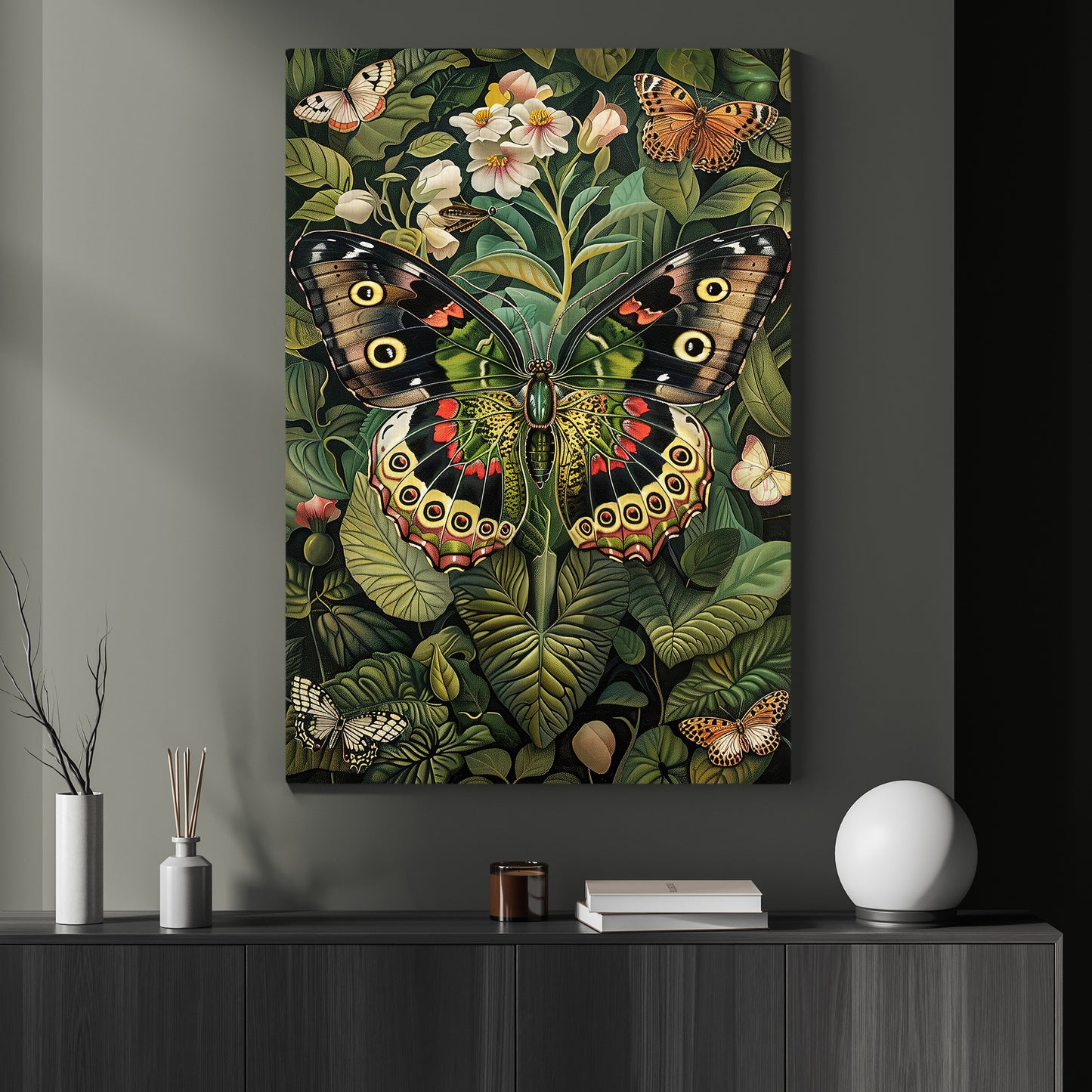 A Butterfly’s Paradise, Mystery Canvas Painting, Wall Art Decor, Poster Gift For Butterfly Lovers