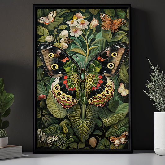 A Butterfly’s Paradise, Mystery Canvas Painting, Wall Art Decor, Poster Gift For Butterfly Lovers