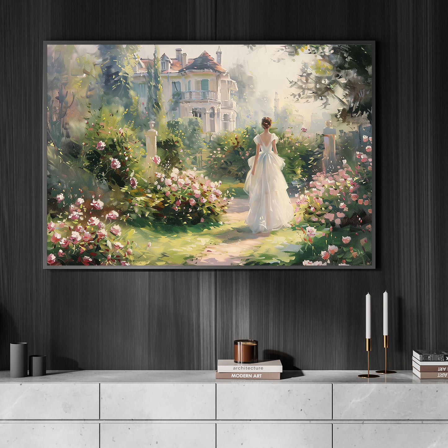 A Bride’s Journey, Victorian Canvas Painting, Modern Wall Art Decor, Princess Poster Gift