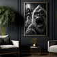 Funny Halloween Sasquatch Haunted House Canvas Painting, Bigfoot Ghost Selfie Spooky Season Wall Art Decor, Halloween Poster Gift For Bigfoot Lover