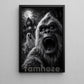Funny Halloween Sasquatch Haunted House Canvas Painting, Bigfoot Ghost Selfie Spooky Season Wall Art Decor, Halloween Poster Gift For Bigfoot Lover