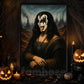 Halloween Rock Legend Parody Canvas Painting, Gene Simmons Mona Lisa Spooky Season Wall Art Decor, Heavy Metal Gothic Home Decor Poster Gift