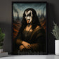 Halloween Rock Legend Parody Canvas Painting, Gene Simmons Mona Lisa Spooky Season Wall Art Decor, Heavy Metal Gothic Home Decor Poster Gift