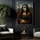 Halloween Rock Legend Parody Canvas Painting, Gene Simmons Mona Lisa Spooky Season Wall Art Decor, Heavy Metal Gothic Home Decor Poster Gift