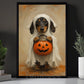 Halloween Dachshund Dog Ghost Canvas Painting, Pumpkin Trick Or Treat Wall Art Decor, Spooky Season Poster Gift For Dog Lover