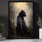 Halloween Black Cat Canvas Painting, Gothic Black Cat Skeleton Wall Art Decor, Spooky Season Poster Gift For Cat Lover