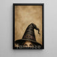 Funny Halloween Witch Canvas Painting, The Witch Is Watching Wall Art Decor, Spooky Season Poster Gift For Witch Lover