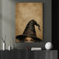 Funny Halloween Witch Canvas Painting, The Witch Is Watching Wall Art Decor, Spooky Season Poster Gift For Witch Lover