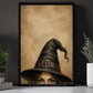 Funny Halloween Witch Canvas Painting, The Witch Is Watching Wall Art Decor, Spooky Season Poster Gift For Witch Lover