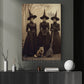 Halloween Witches Canvas Painting, Victorian Witch Wall Art Decor, Spooky Season Poster Gift For Witch Lover