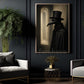 Halloween Plague Doctor Canvas Painting, Gothic Dark Doctor Wall Art Decor, Spooky Season Poster Gift