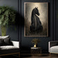 Halloween Black Horse Canvas Painting, Gothic Black Horse Skeleton Wall Art Decor, Spooky Season Poster Gift For Horse Lover