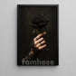 Halloween Witch Hand Canvas Painting, Black Rose Wall Art Decor, Spooky Season Poster Gift