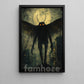 Halloween Mothman Canvas Painting, Red Eyes Cryptid Wall Art Decor, Spooky Season Poster Gift For Mothman Lover