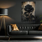 Halloween Gothic Floral Canvas Painting, Black Rose Wall Art Decor, Spooky Season Poster Gift