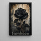 Halloween Gothic Floral Canvas Painting, Black Rose Wall Art Decor, Spooky Season Poster Gift