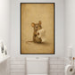Cute Mouse Toilet Canvas Painting, Tiny Mouse On Toilet Paper Duty Bathroom Wall Art Decor, Restroom Poster Gift For Mouse Lover
