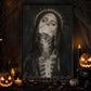 Halloween Creepy Nun Canvas Painting, Gothic Nun Skeleton Wall Art Decor, Spooky Season Poster Gift
