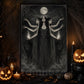 Halloween Full Moon Canvas Painting, Triple Goddess Witch And Black Wolves Wall Art Decor, Spooky Season Poster Gift