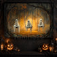 Vintage Halloween Ghost Swing Canvas Painting, The Haunted Playground Spooky Season Wall Art Decor, Halloween Poster Gift For Ghost Lover