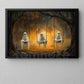 Vintage Halloween Ghost Swing Canvas Painting, The Haunted Playground Spooky Season Wall Art Decor, Halloween Poster Gift For Ghost Lover