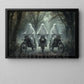 Halloween Ghost Riding Motocross Canvas Painting, Ghost Riders Never Die Wall Art Decor, Spooky Season Poster Gift For Dirt Bike Lover