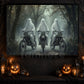 Halloween Ghost Riding Motocross Canvas Painting, Ghost Riders Never Die Wall Art Decor, Spooky Season Poster Gift For Dirt Bike Lover