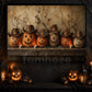 Halloween Cowboy Pumpkins Canvas Painting, Jack O Lantern Western Wall Art Decor, Spooky Season Poster Gift For Cowboys, Pumpkins Lover